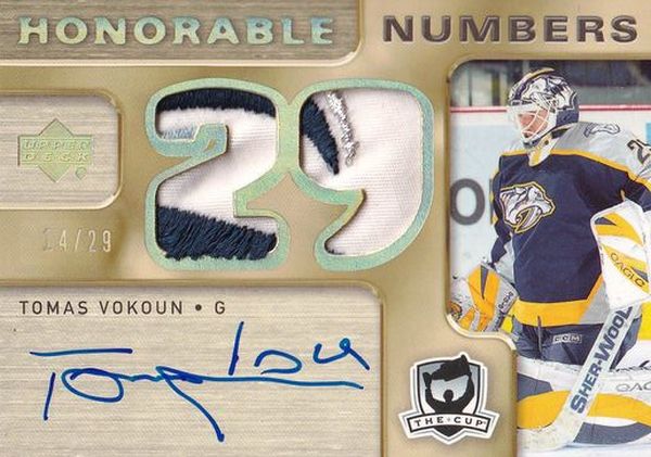 AUTO patch karta TOMÁŠ VOKOUN 05-06 UD The CUP Honorable Numbers /29